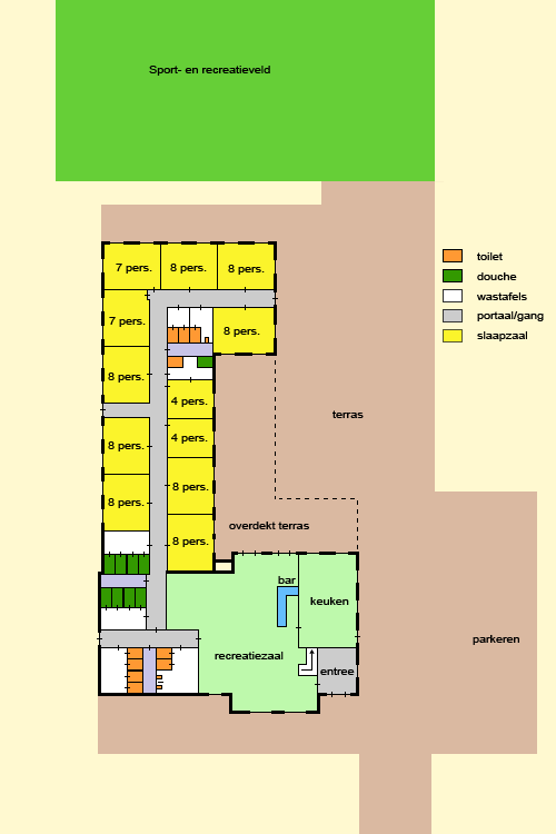 plattegrond_bh Groepsaccommodatie De Beekse Heide | De Kievit